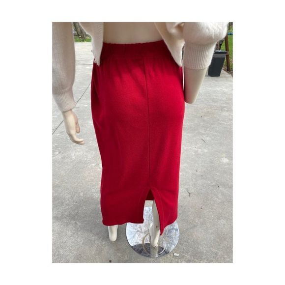 Vtg | 90s The Kettle Creek Clothing Company Red Maxi Pencil Skirt Ribbed Knit XS - Picture 7 of 10